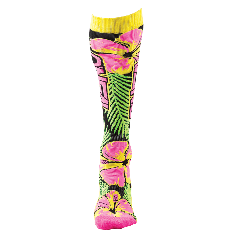 Skarpetki O'Neal PRO MX ISLAND Pink/Green/Yellow (One Size)