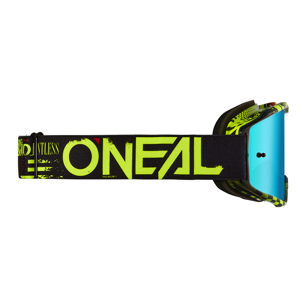 GOGLE O'Neal B-10 ATTACK Black/Neon Yellow - Radium Blue