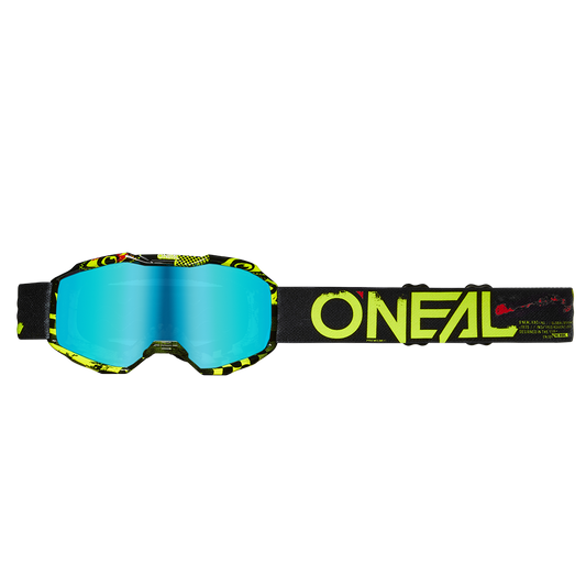 Gogle Juniorskie O’Neal B-10 ATTACK Black/Neon Yellow – Radium Blue