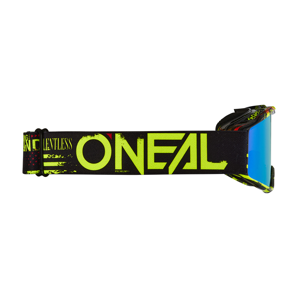 Gogle Juniorskie O’Neal B-10 ATTACK Black/Neon Yellow – Radium Blue