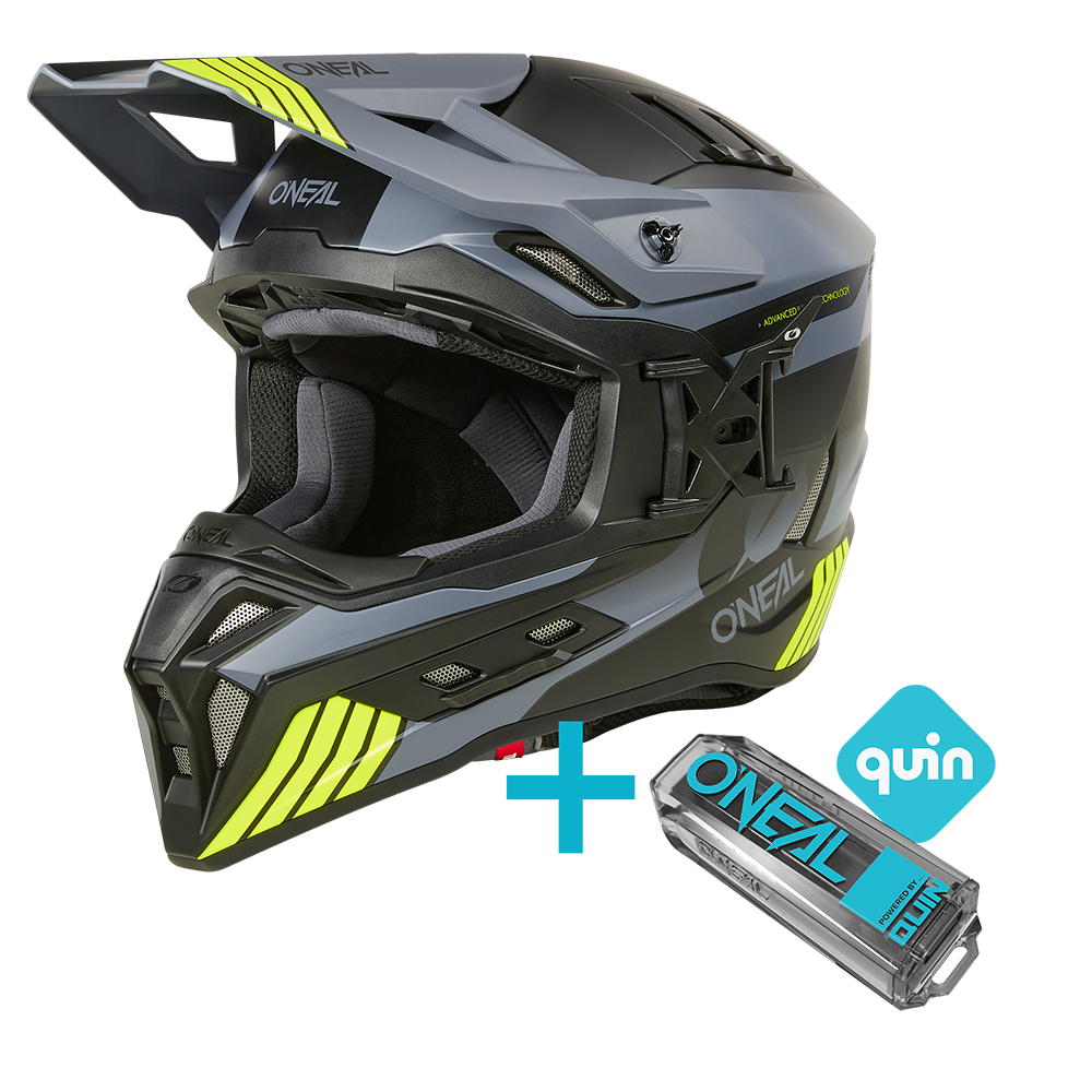 Kask O'Neal EX-SRS HITCH Black/Gray/Neon Yellow + QUIN PRO
