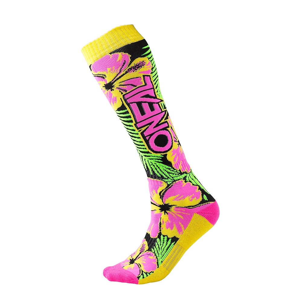 Skarpetki O'Neal PRO MX ISLAND Pink/Green/Yellow (One Size)