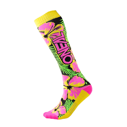 Skarpetki O'Neal PRO MX ISLAND Pink/Green/Yellow (One Size)