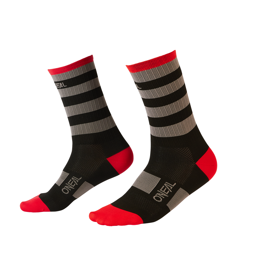 Skarpetki O'Neal MTB Performance STRIPE Black/Gray/Red