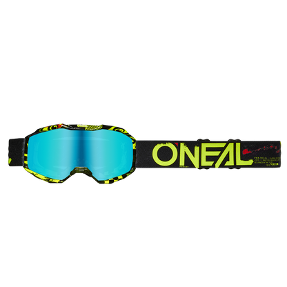 Gogle Juniorskie O’Neal B-10 ATTACK Black/Neon Yellow – Radium Blue