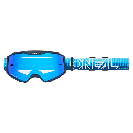 O'Neal B-10 Goggle STRIPED blue/blue - radium blue
