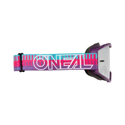 Gogle O’Neal B-10 STRIPED Pink/Purple – Silver Mirror