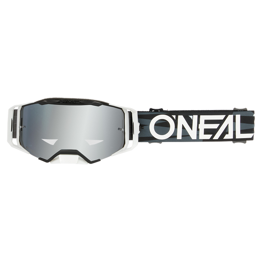 GOGLE O'Neal B-33 ICTUS Black/White - Silver Mirror