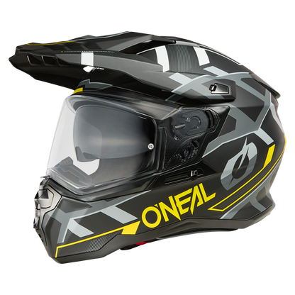 kask O'Neal D-SRS Helmet SQUARE black/neon yellow/gray widok z boku