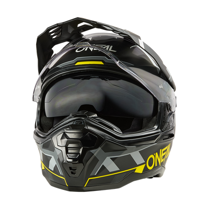 kask O'Neal D-SRS Helmet SQUARE black/neon yellow/gray widok z przodu