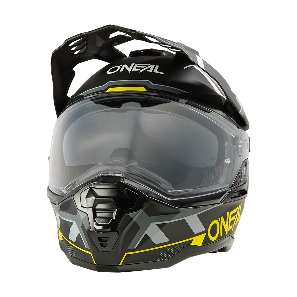 kask O'Neal D-SRS Helmet SQUARE black/neon yellow/gray widok z przodu