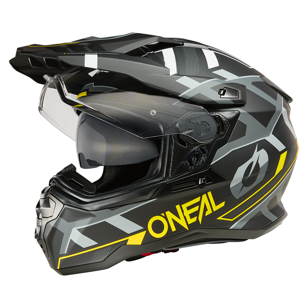 kask O'Neal D-SRS Helmet SQUARE black/neon yellow/gray widok z boku