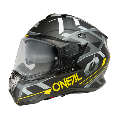 kask O'Neal D-SRS Helmet SQUARE black/neon yellow/gray widok z boku