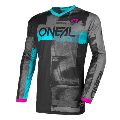 Jersey damski O'Neal ELEMENT ROLLER Czarny/Cyjan